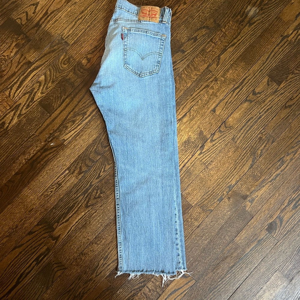 Levi's Sky Blue Cropped Jeans